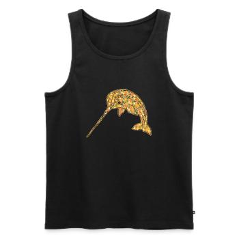 Narwhal Geometric - Men's Premium Organic Tank Top - black - Front - Michal (187cm)