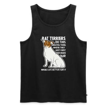 Rat Terriers Do This Amazing Thing - Men's Premium Organic Tank Top - black - Front - Michal (187cm)
