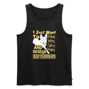 Rescue Rat Terriers - Men's Premium Organic Tank Top - black - Front - Michal (187cm)