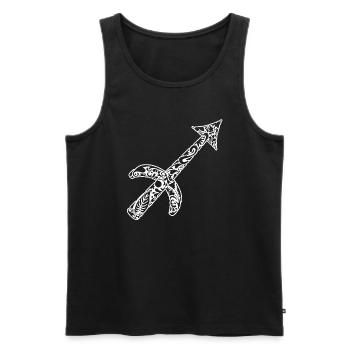 Sagittarius Zodiac Horoscope - Men's Premium Organic Tank Top - black - Front - AI Model Male 178 light (178cm)