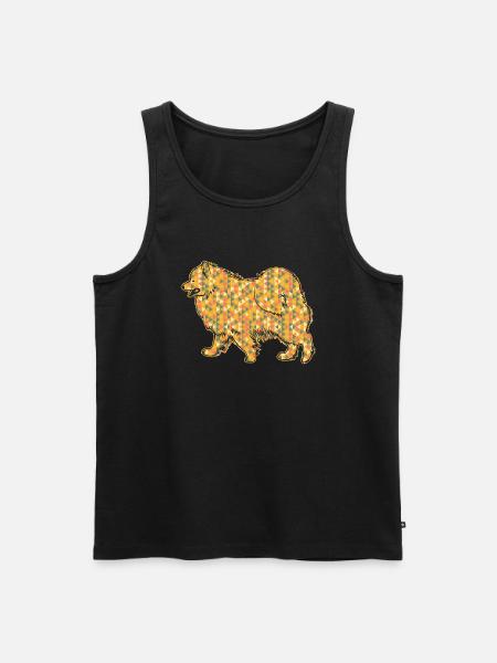 Samoyed Geometric - Men's Premium Organic Tank Top - black