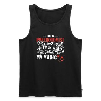Phlebotomist I am A Phlebotomist - Men's Premium Organic Tank Top - black - Front - Michal (187cm)