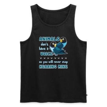 Parrot Love Parrot - Men's Premium Organic Tank Top - black - Front - Michal (187cm)