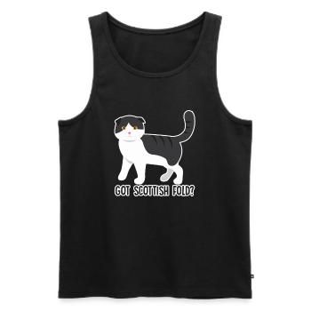 Got Scottish Fold Cat - Men's Premium Organic Tank Top - black - Front - Michal (187cm)