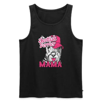 Scottish Terrier Mama - Men's Premium Organic Tank Top - black - Front - AI Model Male 178 light (178cm)