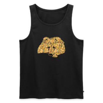 Shetland Sheepdog Geometric - Men's Premium Organic Tank Top - black - Front - Michal (187cm)