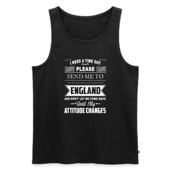 Send me to England - Men's Premium Organic Tank Top - black - Front - Michal (187cm)