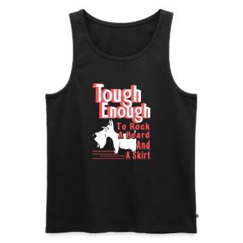 Scottish Terrier Tough Enough - Men's Premium Organic Tank Top - black - Front - AI Model Male 178 light (178cm)