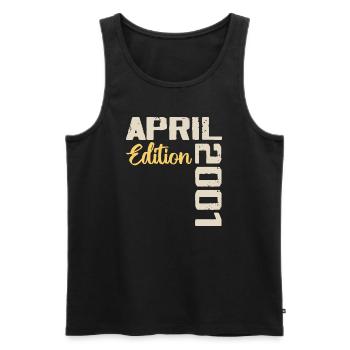 Birthday 23 Years April 2001 Birthday Gift - Men's Premium Organic Tank Top - black - Front - Michal (187cm)