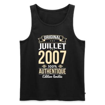 18th Birthday - Original - July 2007 - Men's Premium Organic Tank Top - black - Front - Michal (187cm)