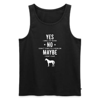 Yes No Maybe Lustiger Reiter Spruch Pferde Pferd - Männer Premium Bio Tank Top - Schwarz - Vorne - Michal (187cm)