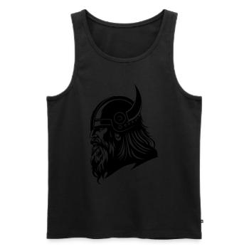 Viking Head Viking Warrior - Men's Premium Organic Tank Top - black - Front - AI Model Male 178 light (178cm)