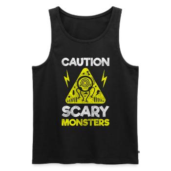 Halloween Frightening Disguise - Men's Premium Organic Tank Top - black - Front - AI Model Male 178 light (178cm)