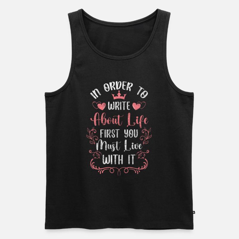 Uhr Zeichen Glas - Männer Premium Bio Tank Top - Schwarz