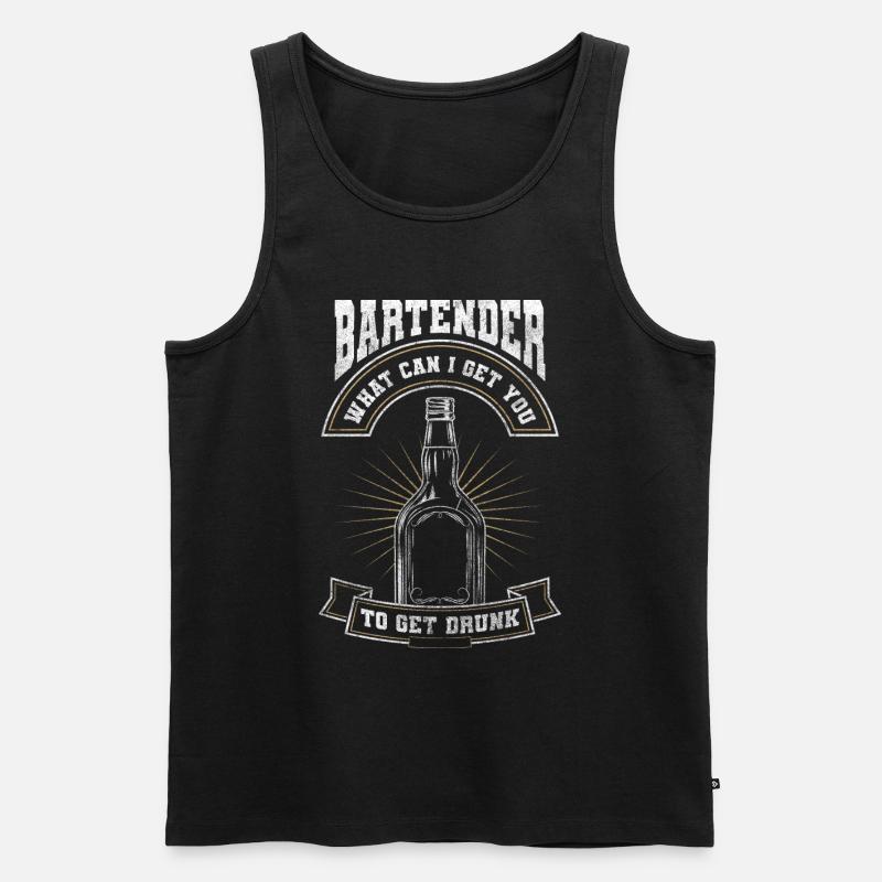 Bar Kellner Mixgetränk Beruf - Männer Premium Bio Tank Top - Schwarz