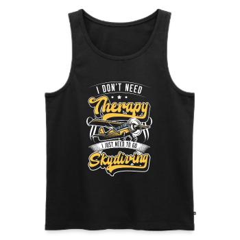 Fallschirmspringer Adrenalin Fliegen Base Jump - Männer Premium Bio Tank Top - Schwarz - Vorne - AI Model Male 178 light (178cm)