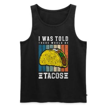 Tacos Célébration Chili - Débardeur bio Premium Homme - noir - Devant - Michal (187cm)