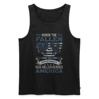 United States Pride Stars and Stripes World Power - Men's Premium Organic Tank Top - black - Front - Michal (187cm)
