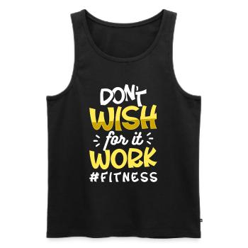 Cross Sportgerät Workout - Männer Premium Bio Tank Top - Schwarz - Vorne - AI Model Male 178 light (178cm)