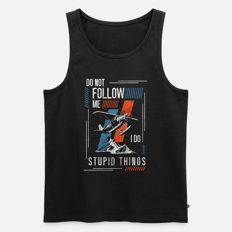 Skydive Luft Pilot - Männer Premium Bio Tank Top - Schwarz