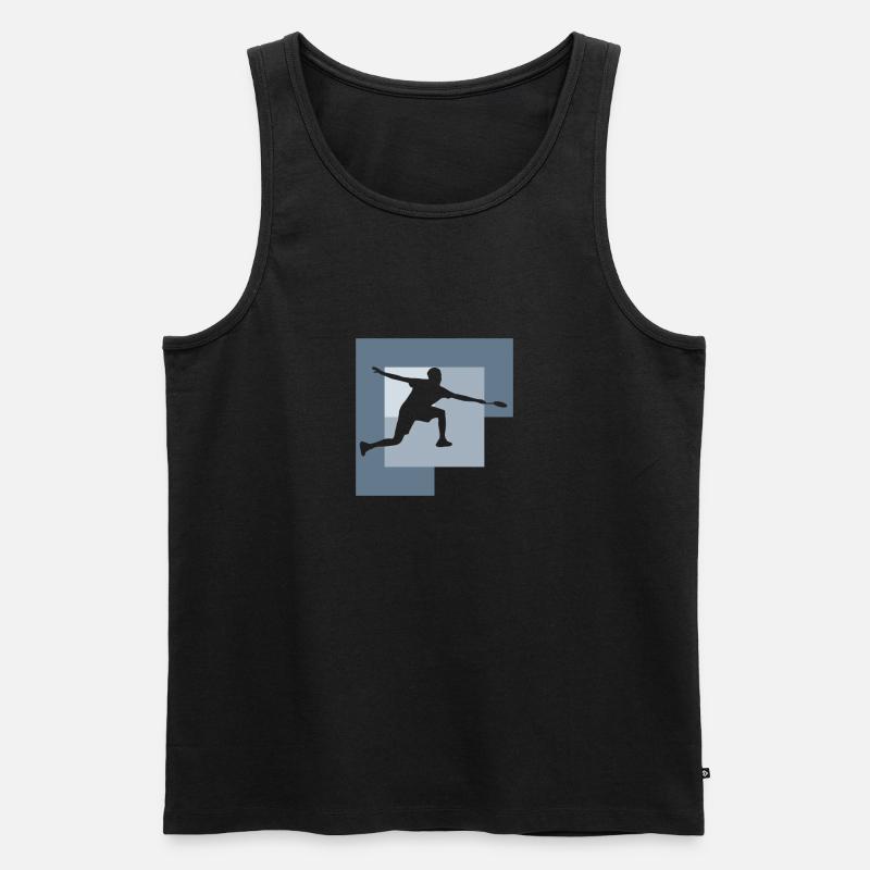 Badminton Clear Smash Drop - Männer Premium Bio Tank Top - Schwarz