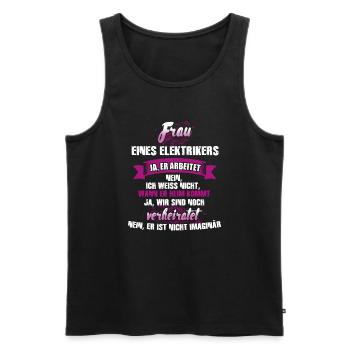 Elektriker - Männer Premium Bio Tank Top - Schwarz - Vorne - Michal (187cm)