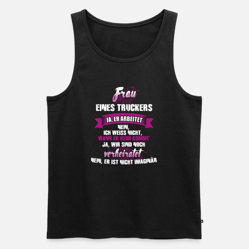 Trucker - Männer Premium Bio Tank Top - Schwarz