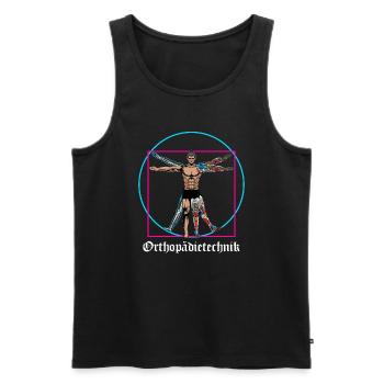 Da Vinci 4.0 (gOT it!) weiße Schrift - Männer Premium Bio Tank Top - Schwarz - Vorne - Michal (187cm)