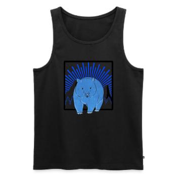 Wombat Wildlife Nature Adventure, mignon rongeur - Débardeur bio Premium Homme - noir - Devant - Michal (187cm)