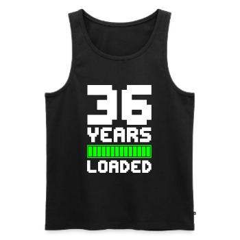 36 Years Loaded 36th Birthday - Men's Premium Organic Tank Top - black - Front - Michal (187cm)