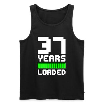 37 Years Loaded 37th Birthday - Men's Premium Organic Tank Top - black - Front - Michal (187cm)