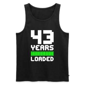 43 Years Loaded 43rd Birthday - Men's Premium Organic Tank Top - black - Front - Michal (187cm)