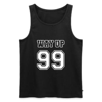 Way Up 99 Jahrgang Geburtstag Jubiläum 1999 - Männer Premium Bio Tank Top - Schwarz - Vorne - Michal (187cm)