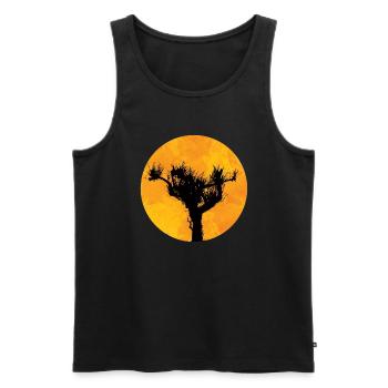 Pinie in der sonne - Männer Premium Bio Tank Top - Schwarz - Vorne - AI Model Male 178 light (178cm)