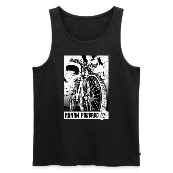 Bike, mountain biking, off-road cycling, cycling - Men's Premium Organic Tank Top - black - Front - AI Model Male 178 light (178cm)