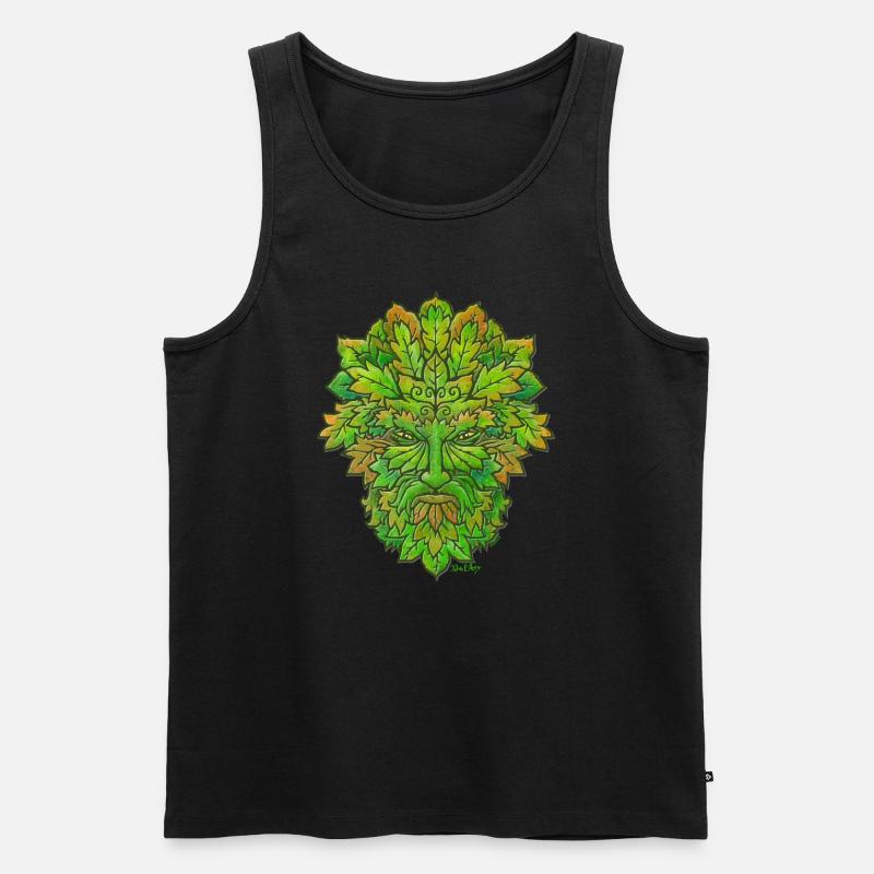 Grüner Mann 3 - Männer Premium Bio Tank Top - Schwarz