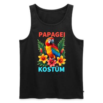Papagei Kostüm tropisch Vogel bunt Karneval - Männer Premium Bio Tank Top - Schwarz - Vorne - Michal (187cm)