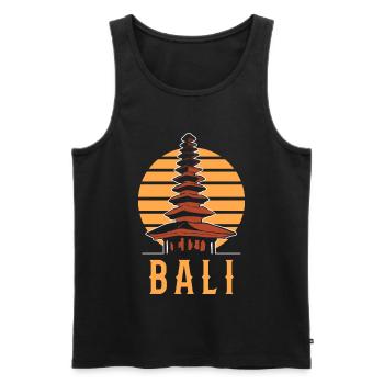 Bali Indonesien - Männer Premium Bio Tank Top - Schwarz - Vorne - AI Model Male 178 light (178cm)