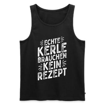 Küchenchef - Chefkoch - Lustiger Spruch - Männer - Männer Premium Bio Tank Top - Schwarz - Vorne - AI Model Male 178 light (178cm)