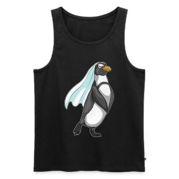 Penguin Bridal Veil Wedding - Men's Premium Organic Tank Top - black - Front - AI Model Male 178 light (178cm)