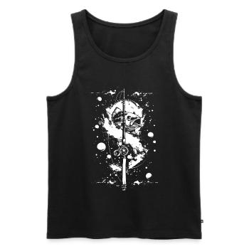 Fishing Color Street Art - Men's Premium Organic Tank Top - black - Front - AI Model Male 178 light (178cm)