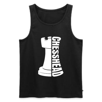 Échec et mat Chess King Illustration - Débardeur bio Premium Homme - noir - Devant - Michal (187cm)