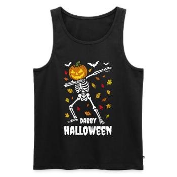 Dabby Halloween - Dab Dance Squelette - Automne - Débardeur bio Premium Homme - noir - Devant - AI Model Male 178 light (178cm)