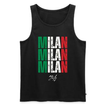 Mailand Italien, Souvenir von Mailand - Männer Premium Bio Tank Top - Schwarz - Vorne - Michal (187cm)