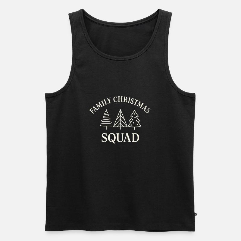 Family Christmas Tree Squad - Männer Premium Bio Tank Top - Schwarz
