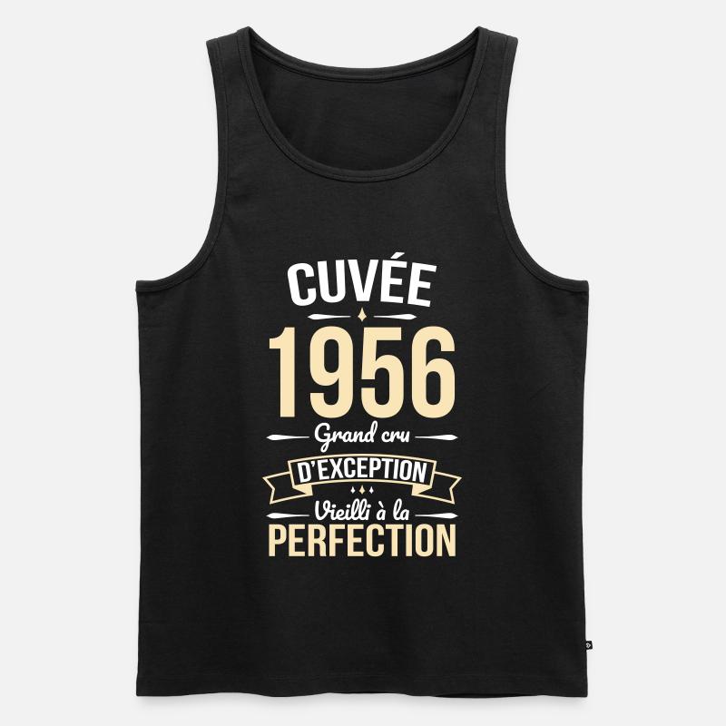 1956 – Perfekt gereift - Männer Premium Bio Tank Top - Schwarz