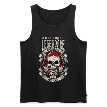 Ich bin diese Legändere Böse alte Frau - Männer Premium Bio Tank Top - Schwarz - Vorne - Michal (187cm)