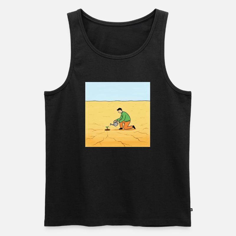 Samen der Hoffnung in der Wüste - Männer Premium Bio Tank Top - Schwarz
