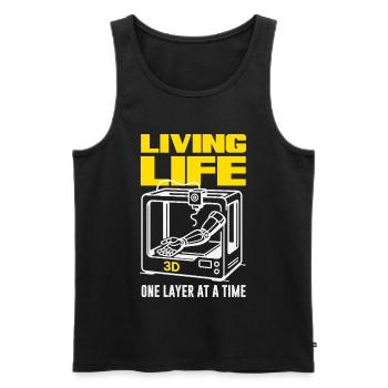 3D Druck Leben Schicht Für Schicht Drucker - Männer Premium Bio Tank Top - Schwarz - Vorne - Michal (187cm)