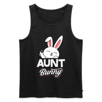 Joyeuse Pâques, douce chasse aux œufs du lapin, œufs de Pâques - Débardeur bio Premium Homme - noir - Devant - Michal (187cm)